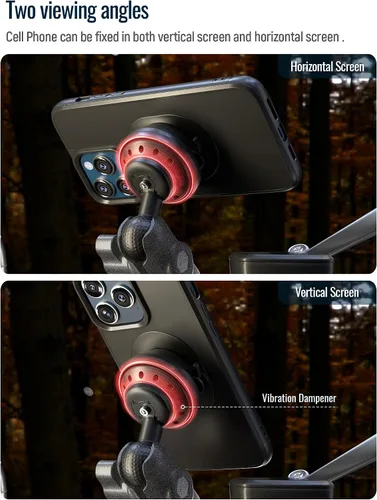 Miniatura 3 de sincetop Soporte universal de teléfono para motocicleta con bola de 1 pulgada con módulo amortiguador de vibraciones, motor de liberación rápida