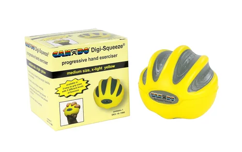 Miniatura 5 de CanDo 10-1995 Digi-squeeze Ejercitador para manos, Grande, M, Verde: Medio, 1