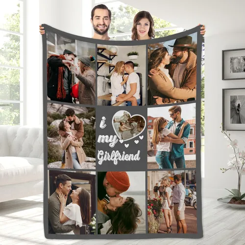 Miniatura 11 de Manta con fotos personalizada para novio, regalos del día de San Valentín, manta de fotos personalizada, regalos de novio de novia, regalos del día