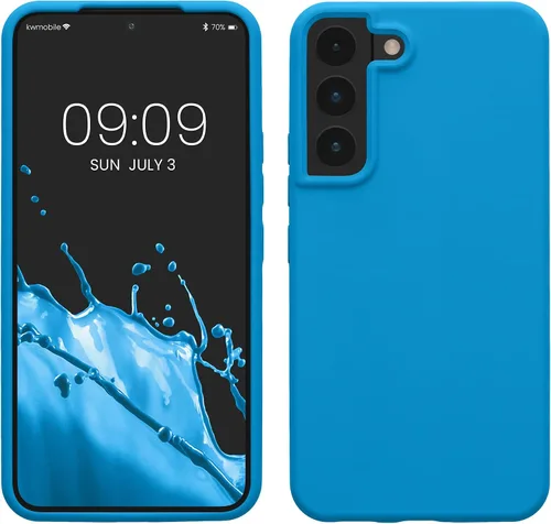 Miniatura 36 de kwmobile Funda compatible con Samsung Galaxy S22 - Funda de silicona TPU con acabado suave - Blue Reef