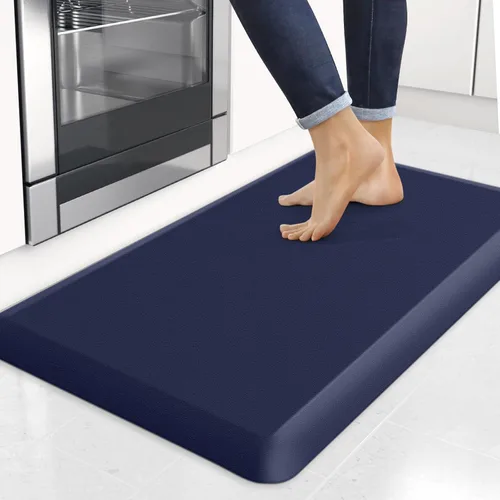Miniatura 10 de StepRite Tapete de cocina antifatiga de 4/5 pulgadas de grosor, antideslizante, resistente a las manchas y al agua, tapete de escritorio para Azul