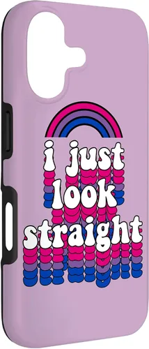 Miniatura 3 de I Just Look Straight Bisexual Rainbow Bisexual Pride Flag Case for iPhone 17