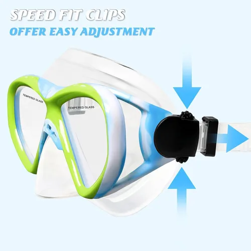 Miniatura 4 de Gafas de natación para niños, máscara de buceo para niños y niñas de 5 a 15 años, gafas de natación antivaho con cubierta para la nariz