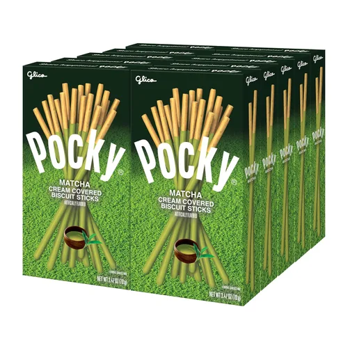 Pocky - Palito de galletas, té verde matcha, 2.47 onzas (paquete de 10)