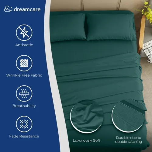 Miniatura 113 de DREAMCARE Juego de sábanas Queen – 6 piezas Sábanas de enfriamiento – hasta 15” Sábanas profundas tamaño Queen – Colección 2500 Supreme – Extra 03