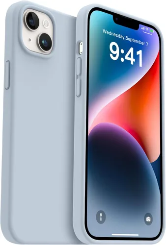 AOTESIER Funda compatible con iPhone 14 Plus, cuerpo completo, silicona de grado alimenticio, resistente al desgaste, protección anticaídas con Azul