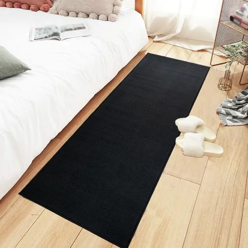 Miniatura 8 de Alfombra de pasillo extralarga de longitud personalizada antideslizante con pelo bajo absorbente, resistente a las manchas