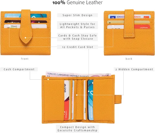 Miniatura 71 de Grande -3803 Cartera unisex, Azul (Iced Blue), Cartera delgada de cuero con cierre a presión pequeño