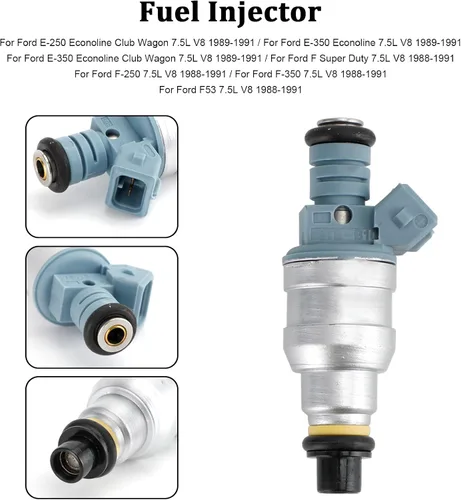 Miniatura 6 de 1 inyector de combustible - Ford E-Series 7.5L V8, Super Duty, 1988-1991
