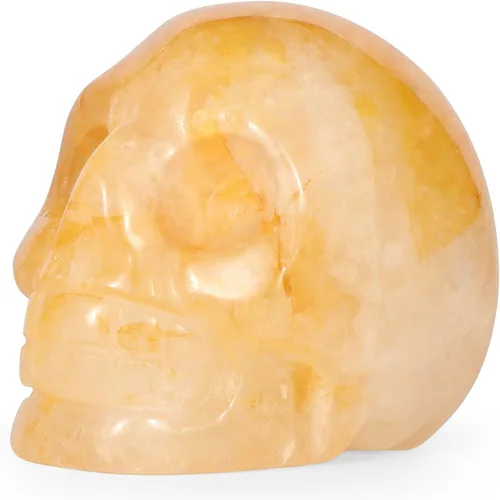 Miniatura 8 de Artistone Estatuas de calavera de cristal de 2.0 pulgadas, figuras de esqueleto humano talladas a mano, escultura de hueso de cabeza, estatua