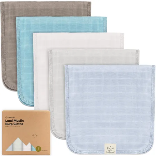 Miniatura 15 de KeaBabies Paños Eructadores de Muselina de Algodón para Bebé Niño, Niña - Paquete de 5 Paños Suaves y Absorbentes para Eructar para Bebés, Toallas