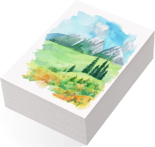 240 hojas de papel de acuarela a granel, papel de prensa en frío de 110 lb/230 GSM, papel de color de agua blanca para dibujar tarjetas de regalo de