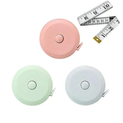 Paquete de 3 cintas métricas retráctiles para cuerpo, 60 pulgadas, 4.9 ft, regla flexible de doble cara para manualidades, tela, costura, sastre,