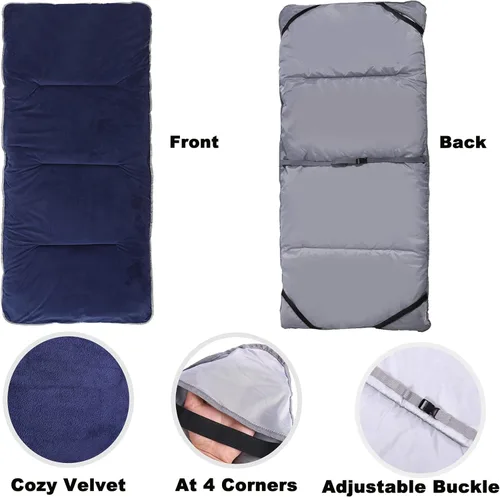 Miniatura 2 de Almohadilla de dormir gruesa para acampar, cojines de campamento de microfibra suaves y cómodos para adultos, colchonetas plegables ligeras para Azul