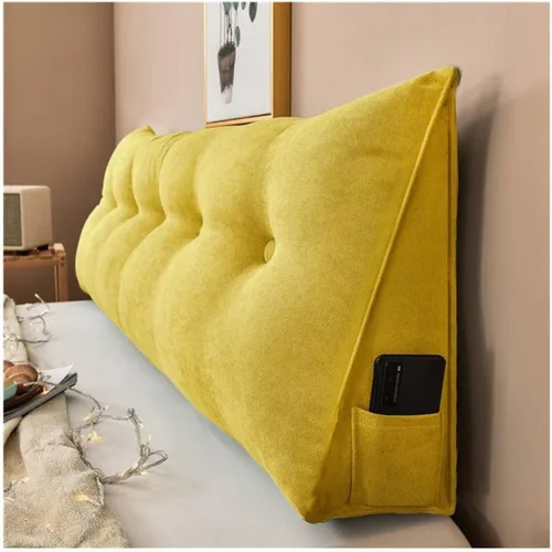 Miniatura 9 de Almohada triangular para cabecero de lectura, cojín de cuña, almohada grande para cama / almohada de lectura para sentarse en reposo en cama, Marrón