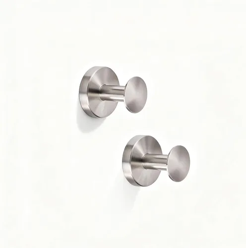 Miniatura 10 de NEWRAIN Ganchos para toallas de baño, paquete de 2 toalleros para pared de baño, puerta de armario, cocina, dormitorio, hotel, diseño moderno y sin