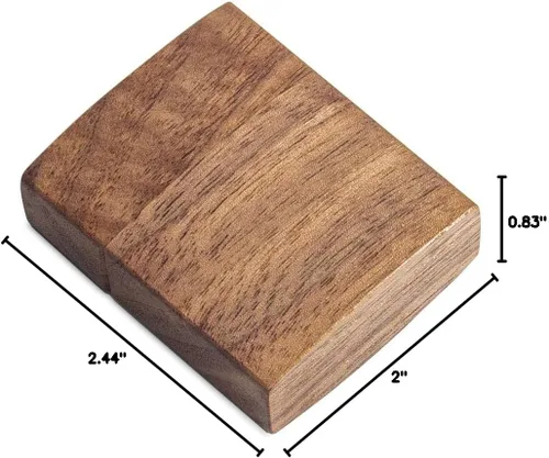 Miniatura 7 de Caja de anillo curvada delgada para propuesta - Caja de anillo de compromiso de madera - Ideas de regalo de cumpleaños de aniversario de viaje
