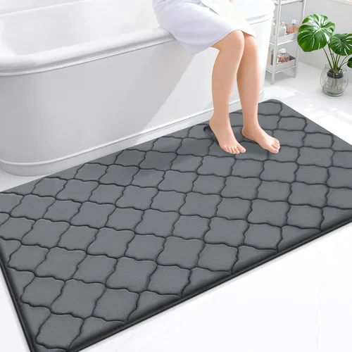 Miniatura 283 de OLANLY Alfombra de Baño de Espuma Viscoelástica de 24 x 16 pulgadas, Ultra Suave y Absorbente, Alfombras de Baño Antideslizantes, Cómodas, Lavables