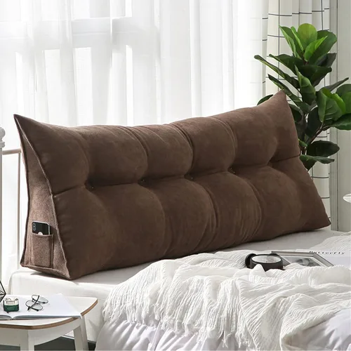 Miniatura 13 de Almohada triangular para cabecero, almohada de lectura triangular, almohada de pana triangular, cojín de cabecera para cabecera, almohada de apoyo