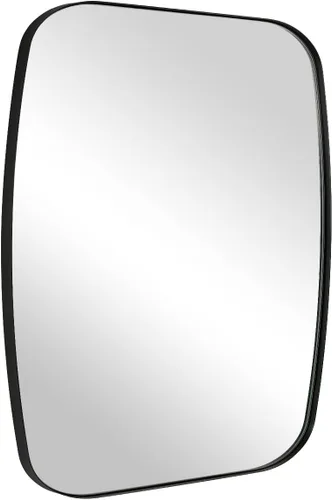 Miniatura 17 de ANDY STAR - Espejos ovalados negros para baño, espejo grande de 24x36 pulgadas con marco de metal negro mate oblongo para pared, espejo moderno