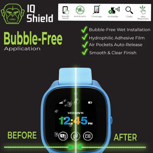 Miniatura 3 de IQShield Paquete de 6 protectores de pantalla para Verizon Gizmo Watch 2, fácil de instalar, ultrafino, resistente a las manchas, arañazos