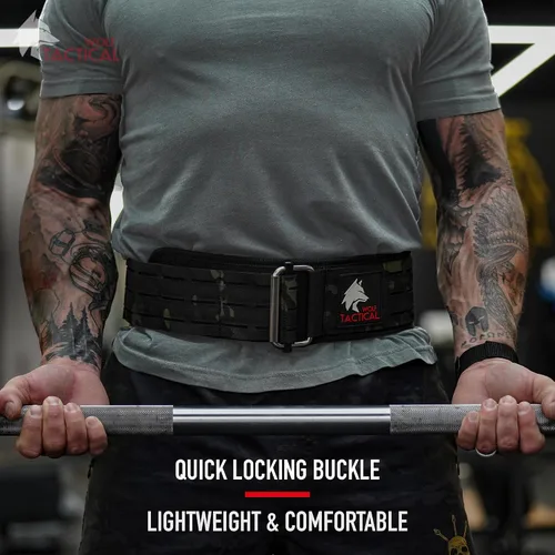 Miniatura 5 de WOLF TACTICAL Cinturón de levantamiento de pesas - Cinturón de peso para hombres, cinturón de levantamiento de pesas para levantamiento de pesas