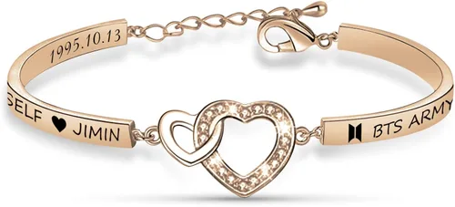 G-Ahora Kpop BT Bangtan Boys Bracelet to Love Yourself Army Never Mind Charm Bracelet Inspirational Gift BT Lover Fans Jewelry Gift for BT Fans Girl