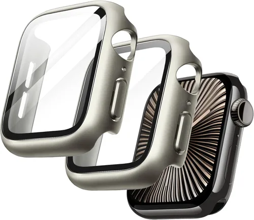 Miniatura 10 de JETech Funda con protector de pantalla para Apple Watch SE 3/2/1 (2025/2022/2020)/Series 6 5 4 de 1.575 pulgadas, cubierta protectora total, Negro