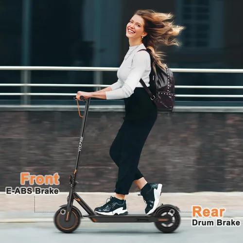 Miniatura 5 de VOLPAM Adult Electric Scooter, 250W/350W/500WMotor, 8.5"/10" Solid Tires, 10/19/22Mph, 32/28/23/21/18/16/10Miles Max Range, Dual Braking Naranja