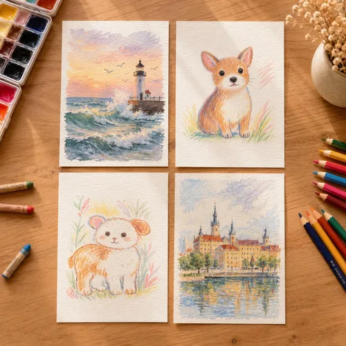 Miniatura 5 de Fyess 120 piezas de papel de acuarela 100% algodón prensado en frío blanco de 160 libras, papel para dibujo a granel para estudiantes y artistas