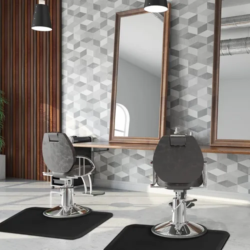 Miniatura 6 de Winado Tapete de salón de 3 x 4.5 pies para estilista, tapete para silla de peluquería y peluquería, tapete antifatiga de 1/2 pulgada de grosor