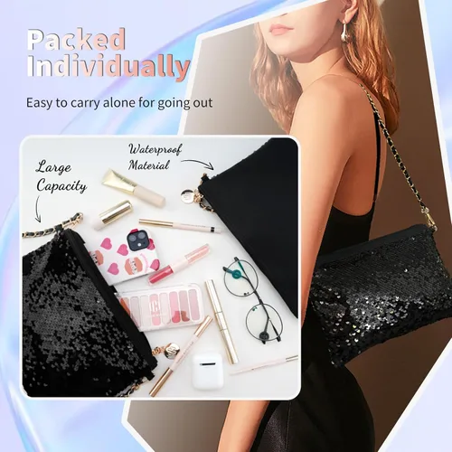 Miniatura 5 de Color Nymph Kit de maquillaje para mujeres, niñas, principiantes, todo en uno, con bolsa de lentejuelas, paleta de sombra de ojos de 9