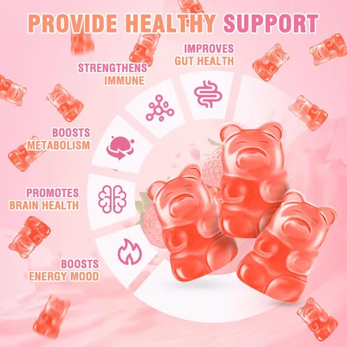 Miniatura 5 de 180 unidades de gomitas de colágeno 2500mg de proteína de colágeno tipo I II III V X con biotina, vitamina C, A, B, D, E, queratina, ácido