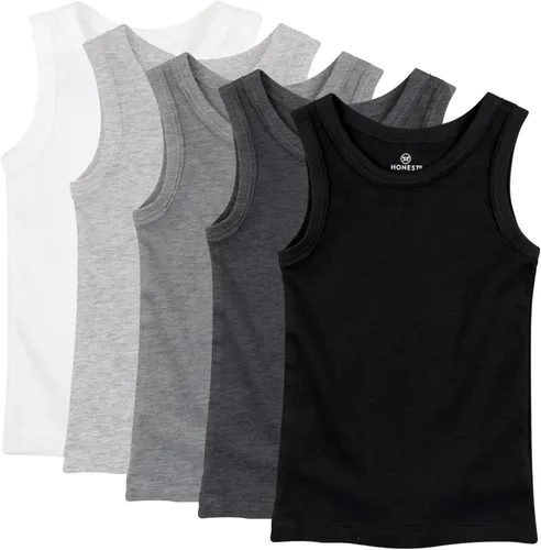 HonestBaby Camisetas musculares sin mangas 100% algodón orgánico para bebés y niños pequeños, niñas