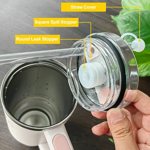 Miniatura 4 de HOMDSG Juego de tapones antiderrames para Stanley Cup 2.0 de 40 onzas y 30 onzas, accesorios que incluyen tapa de pajilla, tapón de fijación
