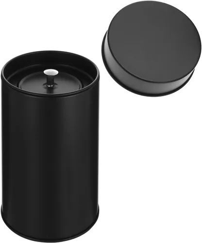 Hemoton Recipiente hermético para té con tapas dobles de hojalata de 4.72 x 2.95 pulgadas, tarro de almacenamiento para té suelto, granos de café,