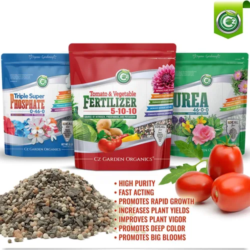 Miniatura 3 de 5-10-10 Fertilizante de tomate y vegetales, fabricado en Estados Unidos, NPK + alimento vegetal de micronutrientes para jardines de flores, promueve