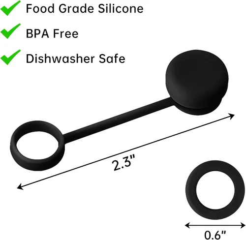 Miniatura 5 de NiHome Juego de tapones de silicona para derrames, apto para vaso YETI, accesorios para vasos con 4 tapas de pajilla, 4 tapones a prueba de fugas