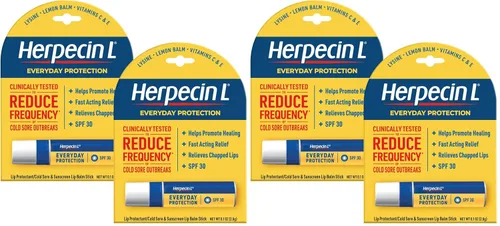 Miniatura 10 de Herpecin L - Bálsamo labial en barra con SPF30 y lisina; protege y trata el herpes labial y ampollas de fiebre, labios agrietados, 0.1 onzas