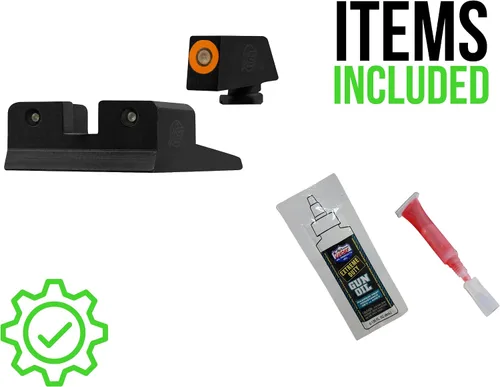 Miniatura 6 de XS SIGHTS R3D - Vista nocturna de tritio para pistolas S&W M&P, Sig, Canik, Taurus y HK, tritio delantero y trasero que brilla en la oscuridad