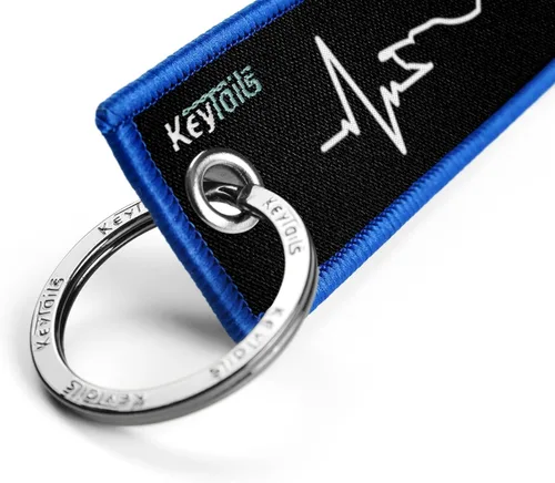 Miniatura 4 de KEYTAILS Llaveros de calidad premium para motocicleta, coche, scooter, ATV, UTV [aventura, deporte dual, latido del corazón] Azul
