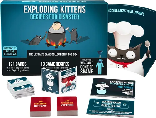 Exploding Kittens Recetas para desastres 2-5 jugadores - A partir de 7 años - Juego de cartas para fiestas y familiares para niños y adultos