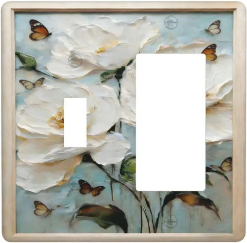 Miniatura 59 de Cubiertas Decorativas de Arte para Interruptores de Luz, Hojas de Otoño, Placa de Pared de Palanca Individual, Cubierta Decorativa de Interruptor