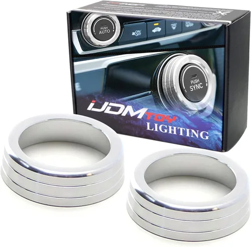 Miniatura 10 de Cubiertas iJDMTOY para ruedas de control climático manual, de aluminio anodizado, 2 unidades, Azul