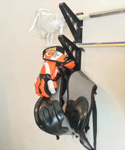 Miniatura 2 de StoreYourBoard Lacrosse Stick - Estante de almacenamiento de pared, almohadillas y equipos de palos Lax, soporte organizador para el hogar