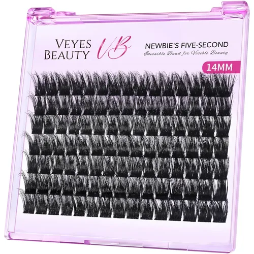 Miniatura 12 de VEYESBEAUTY Xtreme - Extensiones de pestañas individuales esponjosas, pestañas de volumen en capas 3D, banda delgada e invisible, pestañas de visón