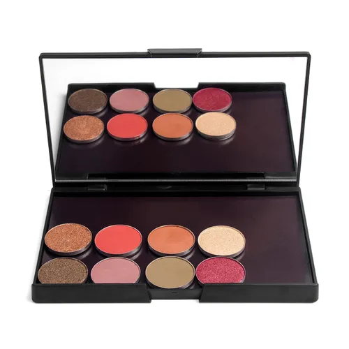 Miniatura 4 de Paleta magnética de maquillaje con espejo y 20 calcomanías de metal, paleta de almacenamiento vacía para sombra de ojos, resaltador de polvo