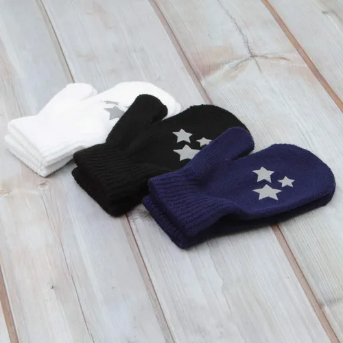 Miniatura 7 de Cooraby - 6 pares de guantes unisex mágicos de punto, elásticos, de invierno, para bebé
