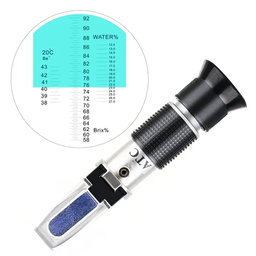 Miniatura 10 de Refractómetro Brix 0 ~ 32%, LEERCHUANG Refractómetro Brix de mano Prueba de contenido de azúcar, medición Brix de alta precisión con ATC