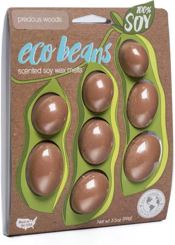 Miniatura 28 de Eco Candle Co. Eco Beans Wax Melts - Paquete de 2 unidades, ámbar vintage, 3.5 onzas, aromas de resina de madera, nuez moscada, canela y vainilla